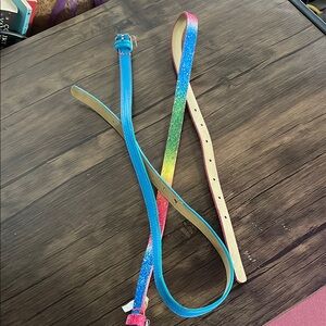 Kids Glitter Belt Set - Blue and Multicolor